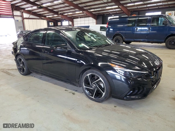 2023 Hyundai Elantra N Line with VIN KMHLR4AF6PU566918, listed as a Copart auction lot 49463305 with 14,360 mi miles and Salvage Title. Bid and sale history available at carsss.com. Image 4.
