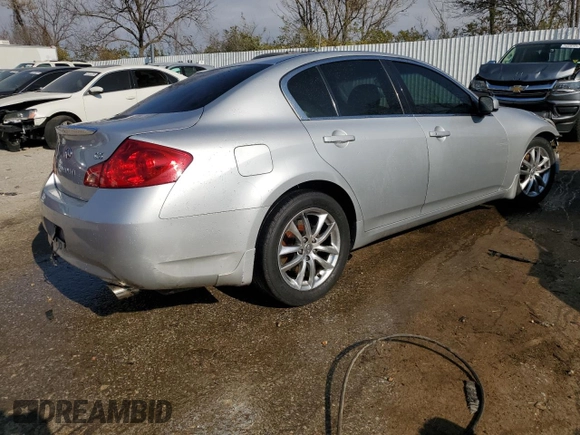 2007 Infiniti G35 Journey with VIN JNKBV61E67M725143, listed as a Copart auction lot 74765013 with 107,543 mi miles and Salvage Title. Bid and sale history available at DreamBid. Image 3.