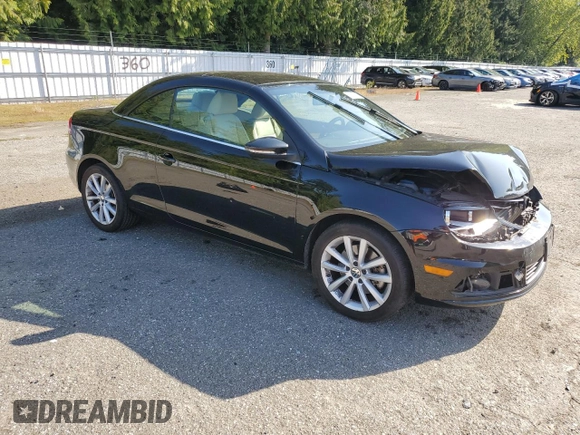 2012 Volkswagen Eos Komfort with VIN WVWBW7AH0CV001922, listed as a Copart auction lot 54378035 with 95,960 mi miles and Salvage Title. Bid and sale history available at DreamBid. Image 4.