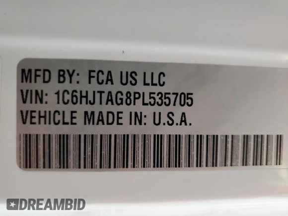 2023 Jeep Gladiator Sport S с VIN 1C6HJTAG8PL535705, выставлен на аукционе Copart как лот 47933675 с пробегом 50 597 миль миль и Чистый • Clean title. История ставок и продаж доступна на DreamBid. Изображение 13.