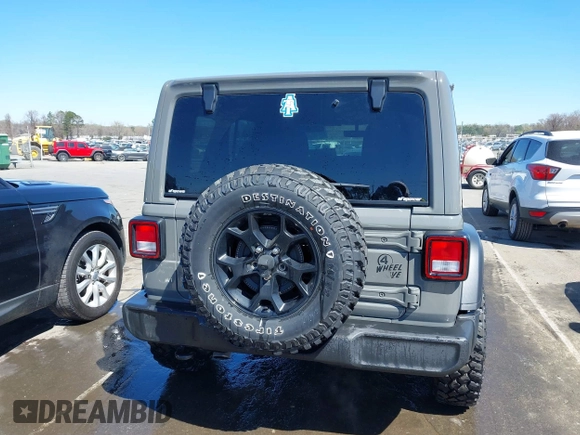 2022 Jeep Wrangler Unlimited Sport S with VIN 1C4HJXDG1NW200793, listed as a IAAI auction lot 41810817 with 35,212 mi miles. Bid and sale history available at carsss.com. Image 16.