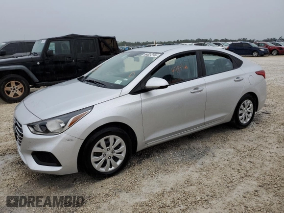 2020 Hyundai Accent SE with VIN 3KPC24A6XLE119512, listed as a Copart auction lot 72268422 with 44,853 mi miles. Bid and sale history available at carsss.com. Image 1.