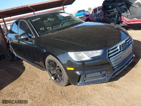 2018 Audi A4 Premium with VIN WAUKMAF46JA083794, listed as a IAAI auction lot 41642033 with 101,283 mi miles. Bid and sale history available at carsss.com. Image 1.