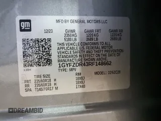 2024 Cadillac XT4 AWD Premium Luxury z VIN 1GYFZDR43RF148662, wystawiony jako Copart lot #65640385 z przebiegiem 38 267 mil mil oraz Czysty tytuł • Clean title. Historia ofert i sprzedaży dostępna na DreamBid. Obrazek 14.