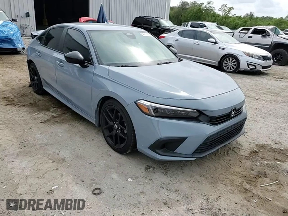 2022 Honda Civic Sport with VIN 2HGFE2F58NH542929, listed as a Copart auction lot 54201605 with 35,420 mi miles and Salvage Title. Bid and sale history available at carsss.com. Image 14.