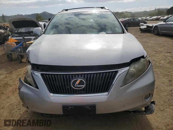 2010 Lexus RX 350 with VIN 2T2ZK1BA6AC033990, listed as a Copart auction lot 53587265 with 0 mi miles and Salvage Title. Bid and sale history available at carsss.com. Image 5.