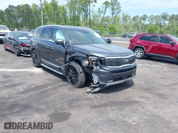 2021 Kia Telluride SX with VIN 5XYP54HC7MG130377, listed as a IAAI auction lot 42172684 with 32,186 mi miles and . Bid and sale history available at DreamBid. Image 1.