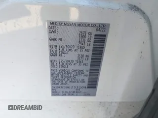 2022 Nissan Pathfinder SL с VIN 5N1DR3CD1NC253109, выставлен на аукционе IAAI как лот 41302581 с пробегом 32 278 миль миль и . История ставок и продаж доступна на DreamBid. Изображение 9.