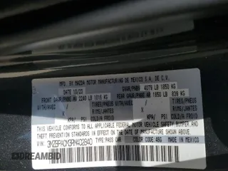 2024 Mazda 3 S Preferred с VIN 3MZBPACM3RM402840, выставлен на аукционе Copart как лот 60490705 с пробегом 31 058 миль миль и На запчасти • Non repairable. История ставок и продаж доступна на DreamBid. Изображение 12.
