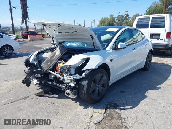 2023 Tesla Model 3 with VIN 5YJ3E1EA4PF462627, listed as a IAAI auction lot 41750103 with 38,463 mi miles and . Bid and sale history available at carsss.com. Image 19.