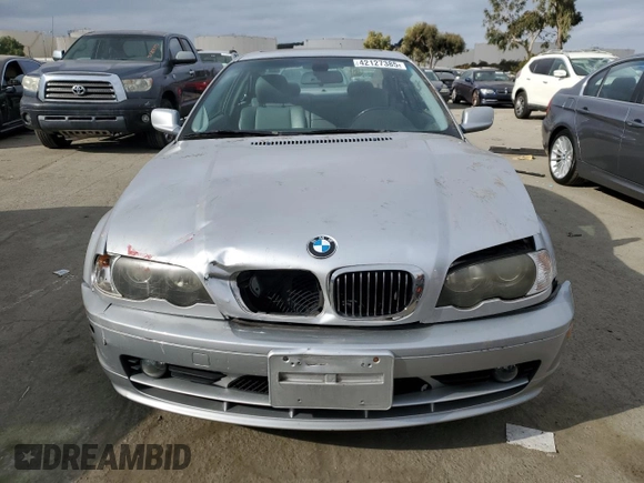 2003 BMW 3 Series 325Ci with VIN WBABN33453PG60668, listed as a Copart auction lot 42127385 with 155,189 mi miles and Salvage Title. Bid and sale history available at carsss.com. Image 5.