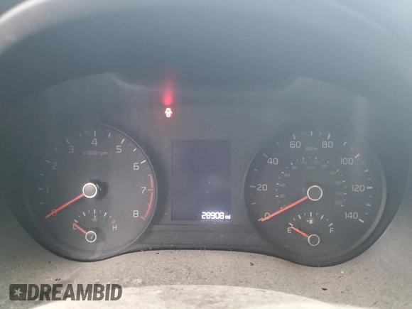 2023 Kia Rio LX with VIN 3KPA24AD7PE616450, listed as a Copart auction lot 84690444 with 28,908 mi miles and Salvage Title. Bid and sale history available at DreamBid. Image 9.
