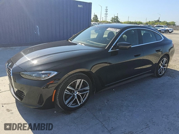 2024 BMW 4 Series 430i with VIN WBA63AV03RFS91021, listed as a Copart auction lot 56604575 with 30,431 mi miles and Clean title. Bid and sale history available at DreamBid. Image 1.