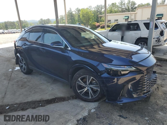 2023 Lexus RX 350h with VIN 2T2BBMCA7PC018442, listed as a Copart auction lot 54478995 with 18,784 mi miles and Salvage title. Bid and sale history available at DreamBid. Image 4.