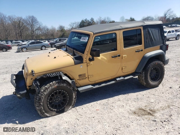 2013 Jeep Wrangler Unlimited Sport with VIN 1C4HJWDG7DL698573, listed as a Copart auction lot 49598425 with 103,029 mi miles and Salvage Title. Bid and sale history available at carsss.com. Image 1.