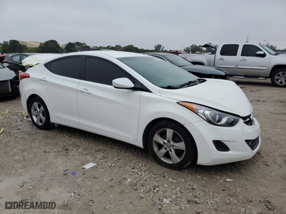 2013 Hyundai Elantra Limited PZEV with VIN 5NPDH4AE0DH303977, listed as a Copart auction lot 53994675 with 150,000 mi miles and Clean Title. Bid and sale history available at carsss.com. Image 4.