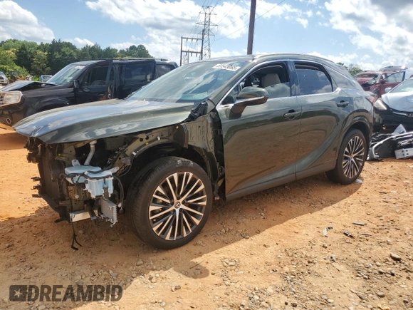2024 Lexus RX 350h z VIN 2T2BBMCA7RC043862, wystawiony jako Copart lot #59543065 z przebiegiem 14 046 mil mil oraz Szkoda całkowita • Salvage title. Historia ofert i sprzedaży dostępna na DreamBid. Obrazek 1.