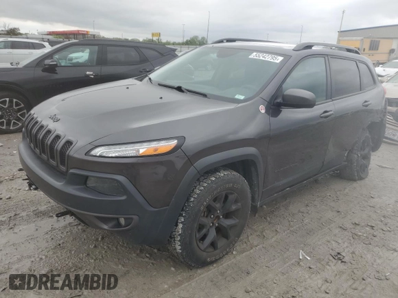 2017 Jeep Cherokee Trailhawk z VIN 1C4PJMBS5HW595681, wystawiony jako Copart lot #55242795 z przebiegiem 52 783 mil mil oraz Szkoda całkowita • Salvage title. Historia ofert i sprzedaży dostępna na DreamBid. Obrazek 1.