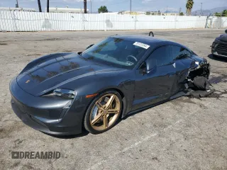 2022 Porsche Taycan with VIN WP0AA2Y15NSA14775, listed as a Copart auction lot 70122394 with 16,951 mi miles and Salvage title. Bid and sale history available at DreamBid. Image 1.