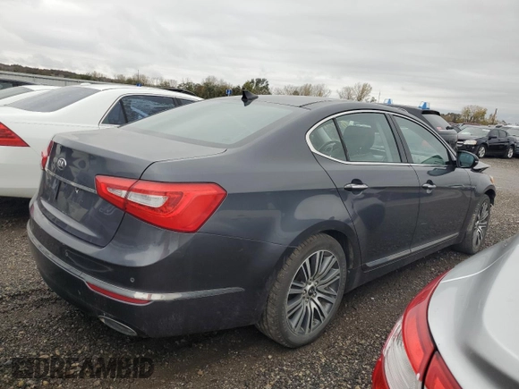 2014 Kia Cadenza Premium with VIN KNALN4D70E5153093, listed as a Copart auction lot 77487944 with 122,907 mi miles and Salvage Title. Bid and sale history available at carsss.com. Image 3.