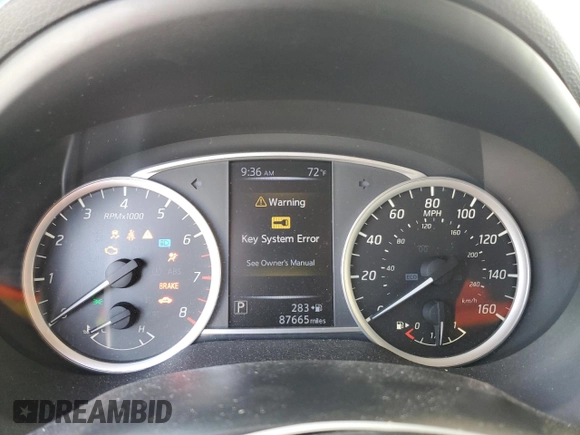 2017 Nissan Sentra SV with VIN 3N1AB7AP4HL638949, listed as a Copart auction lot 55046635 with 87,665 mi miles and Salvage Title. Bid and sale history available at DreamBid. Image 9.