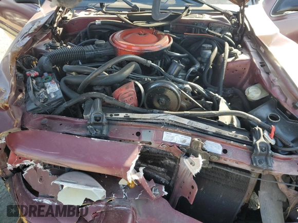 1987 Ford Thunderbird with VIN 1FABP6034HH150617, listed as a Copart auction lot 88818505 with 115,619 mi miles and Salvage Title. Bid and sale history available at carsss.com. Image 12.