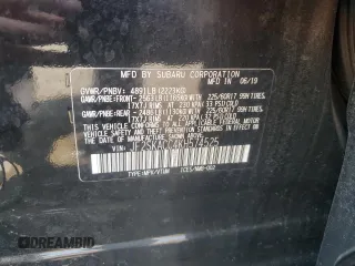 2019 Subaru Forester with VIN JF2SKACC4KH574525, listed as a Copart auction lot 60531165 with 62,729 mi miles and Salvage title. Bid and sale history available at DreamBid. Image 13.
