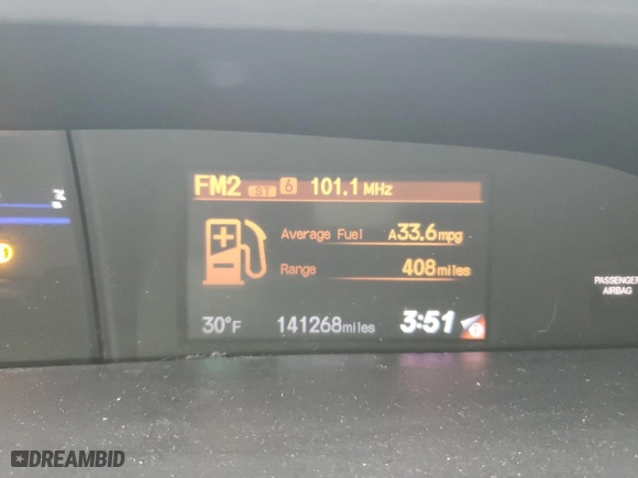2013 Honda Civic Cpe EX-L with VIN 2HGFG3B09DH505901, listed as a Copart auction lot 44942055 with 141,268 mi miles and Salvage Title. Bid and sale history available at carsss.com. Image 9.