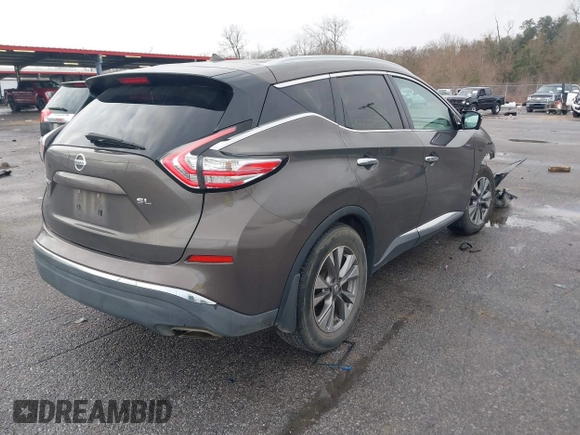2016 Nissan Murano Platinum with VIN 5N1AZ2MG6GN106877, listed as a IAAI auction lot 41447698 with 124,451 mi miles and . Bid and sale history available at DreamBid. Image 4.