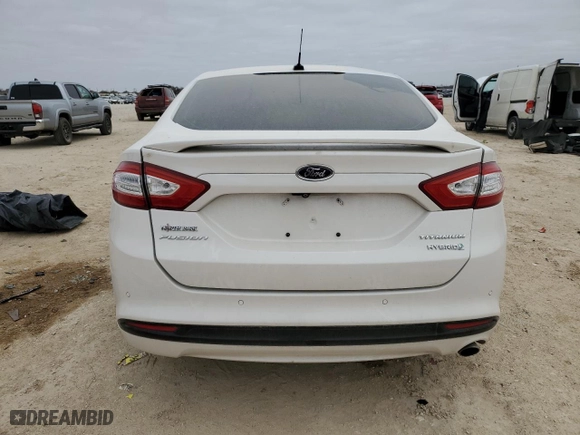 2015 Ford Fusion Titanium Hybrid with VIN 3FA6P0RU5FR225122, listed as a Copart auction lot 46176095 with 144,749 mi miles and Salvage Title. Bid and sale history available at carsss.com. Image 6.