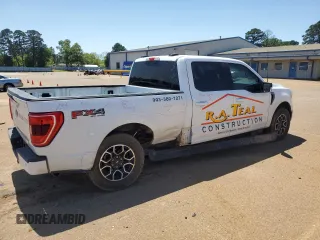 2021 Ford F-150 XL with VIN 1FTFW1E59MFD09567, listed as a Copart auction lot 52706195 with 104,716 mi miles and Salvage Title. Bid and sale history available at carsss.com. Image 3.