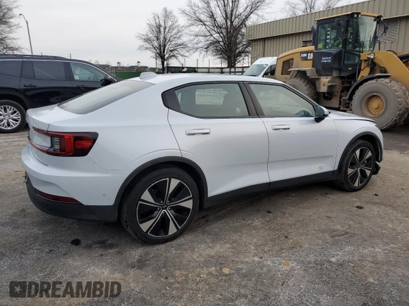 2023 Polestar 2 with VIN YSMED3KA9PL160800, listed as a Copart auction lot 42189675 with 17,439 mi miles and Non Repairable. Bid and sale history available at DreamBid. Image 3.