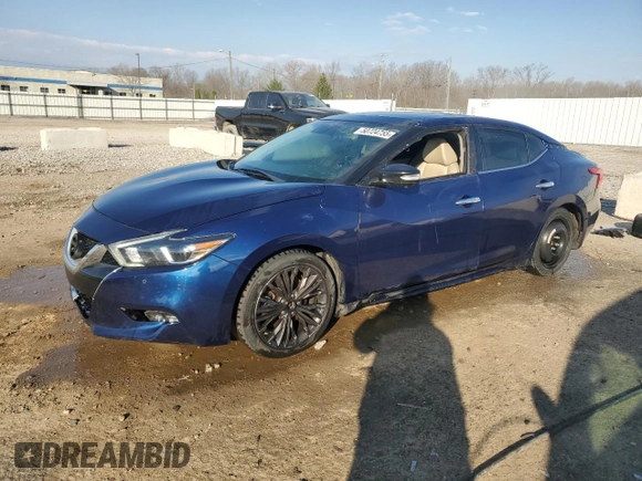 2017 Nissan Maxima SV with VIN 1N4AA6AP8HC432352, listed as a Copart auction lot 50724755 with 113,346 mi miles and Salvage title. Bid and sale history available at DreamBid. Image 1.