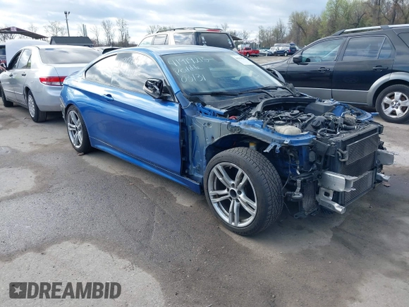 2014 BMW 4 Series 435i xDrive z VIN WBA3R5C59EK189019, wystawiony jako IAAI lot #41919215 z przebiegiem 236 908 mil mil oraz . Historia ofert i sprzedaży dostępna na DreamBid. Obrazek 1.
