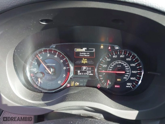 2019 Subaru WRX Limited with VIN JF1VA1N65K8819117, listed as a IAAI auction lot 41685895 with 41,170 mi miles. Bid and sale history available at carsss.com. Image 7.
