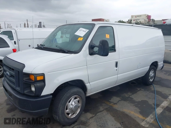 2014 Ford Econoline Cargo Commercial with VIN 1FTNE1EWXEDA18404, listed as a IAAI auction lot 42173934 with 188,301 mi miles and . Bid and sale history available at DreamBid. Image 2.