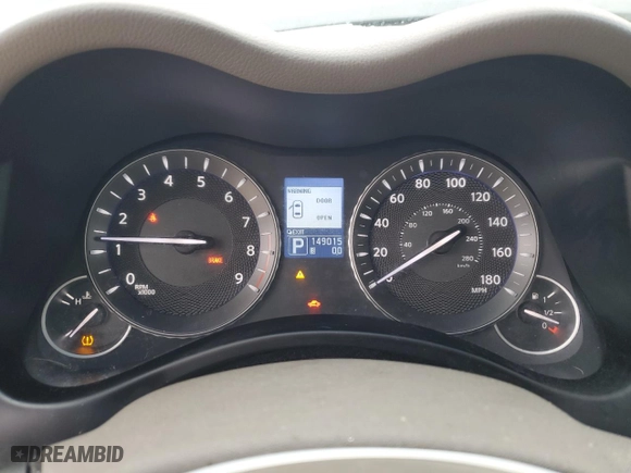 2012 Infiniti M37 with VIN JN1BY1AP4CM332011, listed as a Copart auction lot 46152725 with 149015 miles and Salvage Title. Bid and sale history available at carsss.com. Image 9.