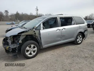 2012 Toyota Sienna with VIN 5TDKA3DC3CS009563, listed as a Copart auction lot 45631255 with 155,760 mi miles and Salvage Title. Bid and sale history available at DreamBid. Image 1.