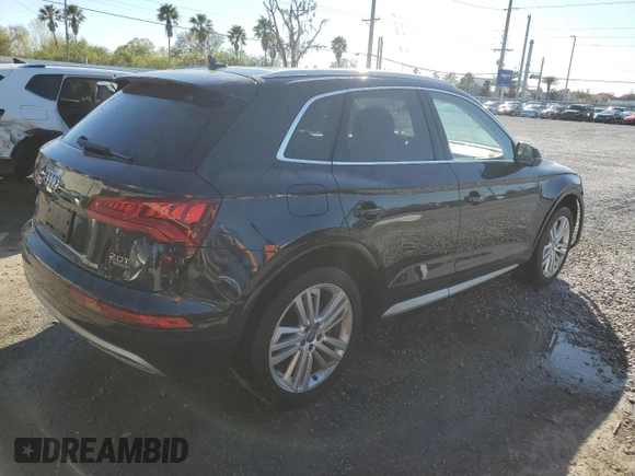 2018 Audi Q5 Premium Plus with VIN WA1BNAFY2J2022594, listed as a Copart auction lot 45540875 with 79,808 mi miles and Salvage Title. Bid and sale history available at carsss.com. Image 3.