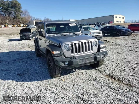 2020 Jeep Wrangler Unlimited Sport with VIN 1C4HJXDM1LW248717, listed as a Copart auction lot 42967745 with 50,496 mi miles and Salvage title. Bid and sale history available at DreamBid. Image 12.