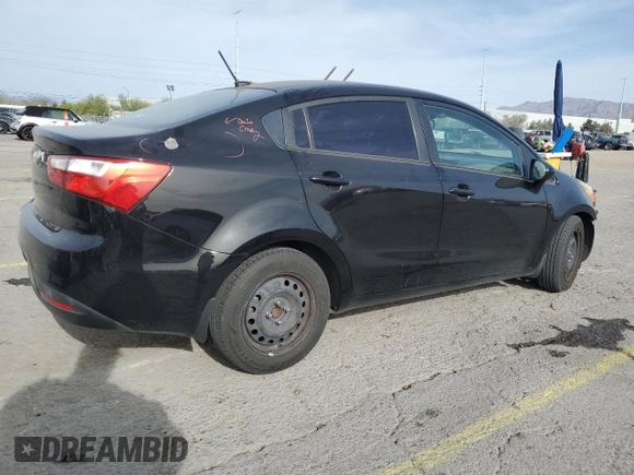 2014 Kia Rio LX with VIN KNADM4A36E6370196, listed as a Copart auction lot 52152155 with 123,672 mi miles and Salvage Title. Bid and sale history available at DreamBid. Image 3.