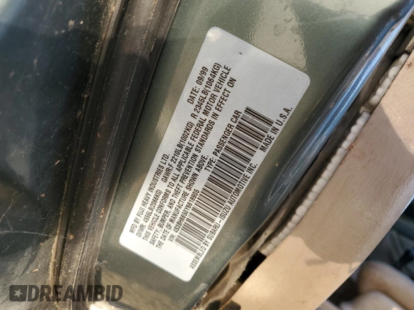 2000 Subaru Legacy Outback with VIN 4S3BH6650Y6618905, listed as a Copart auction lot 83720664 with Not provided miles and Salvage title. Bid and sale history available at DreamBid. Image 12.