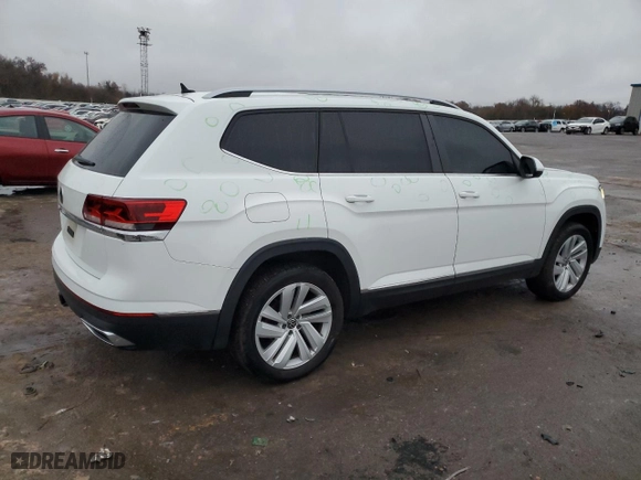 2021 Volkswagen Atlas 3.6L V6 SEL with VIN 1V2ER2CA3MC509997, listed as a Copart auction lot 83941054 with NaN miles and Salvage Title. Bid and sale history available at carsss.com. Image 3.