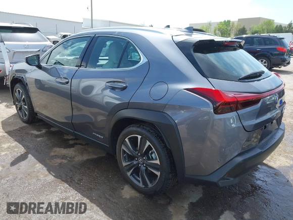 2021 Lexus UX 250h with VIN JTHP9JBH1M2040593, listed as a IAAI auction lot 42024493 with 33,394 mi miles and . Bid and sale history available at DreamBid. Image 3.