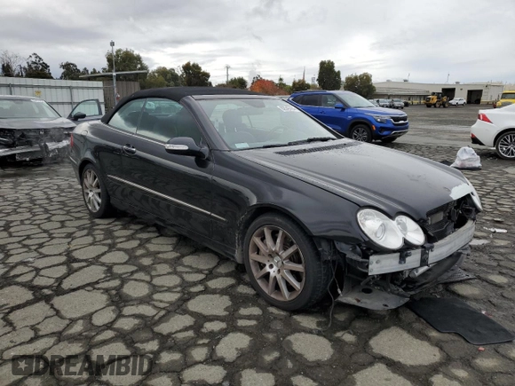 2007 Mercedes-Benz CLK 350 with VIN WDBTK56F27F207673, listed as a Copart auction lot 82643764 with 84,260 mi miles and Salvage Title. Bid and sale history available at DreamBid. Image 4.