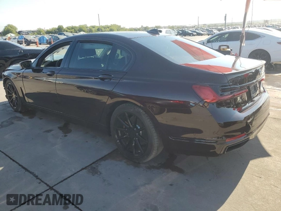 2020 BMW 7 Series 740i with VIN WBA7T2C05LCD70988, listed as a Copart auction lot 63090583 with 0 mi miles. Bid and sale history available at carsss.com. Image 2.