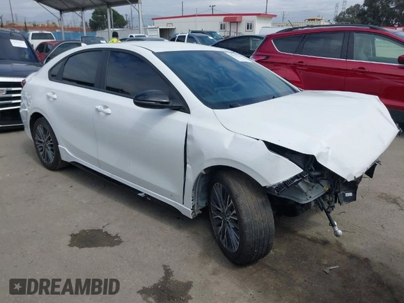 2023 Kia Forte GT-Line with VIN 3KPF54AD1PE615744, listed as a IAAI auction lot 41823114 with 22,427 mi miles. Bid and sale history available at carsss.com. Image 1.