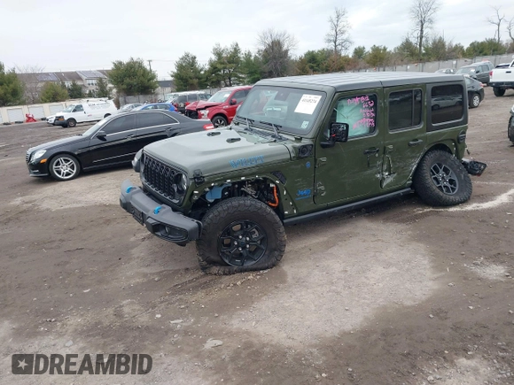 2024 Jeep Wrangler Willys z VIN 1C4RJXN64RW163089, wystawiony jako IAAI lot #41145274 z przebiegiem 31 869 mil mil oraz . Historia ofert i sprzedaży dostępna na DreamBid. Obrazek 17.
