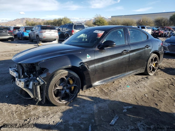2018 Alfa Romeo Giulia Quadrifoglio with VIN ZARFAEAV8J7584337, listed as a Copart auction lot 44797795 with 50,570 mi miles and Salvage Title. Bid and sale history available at carsss.com. Image 1.