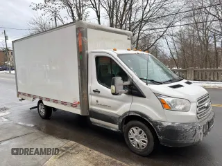 2017 Ford Transit with VIN 1FDBW7ZM1HKB08824, listed as a Copart auction lot 44295255 with 307,150 mi miles and Clean Title. Bid and sale history available at DreamBid. Image 1.